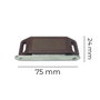 Edm Aimant de porte armoire brun 75 x 15 x 24 mm lot de 2 pièces acier polypropylène