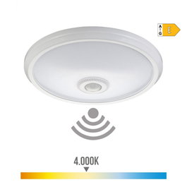 Edm Applique de surface LED avec détecteur IP20 15W 4000K lumière du jour Ø29 x 6 cm