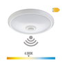 Edm Aplique LED Superficie avec Capteur Crépusculaire et Lumière d'Urgence IP20 16W 4000K 1100lm Blanc Neutre Ø29x6cm