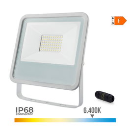 Edm Projecteur LED blanc 50 W 4000 lm 6400 K lumière froide