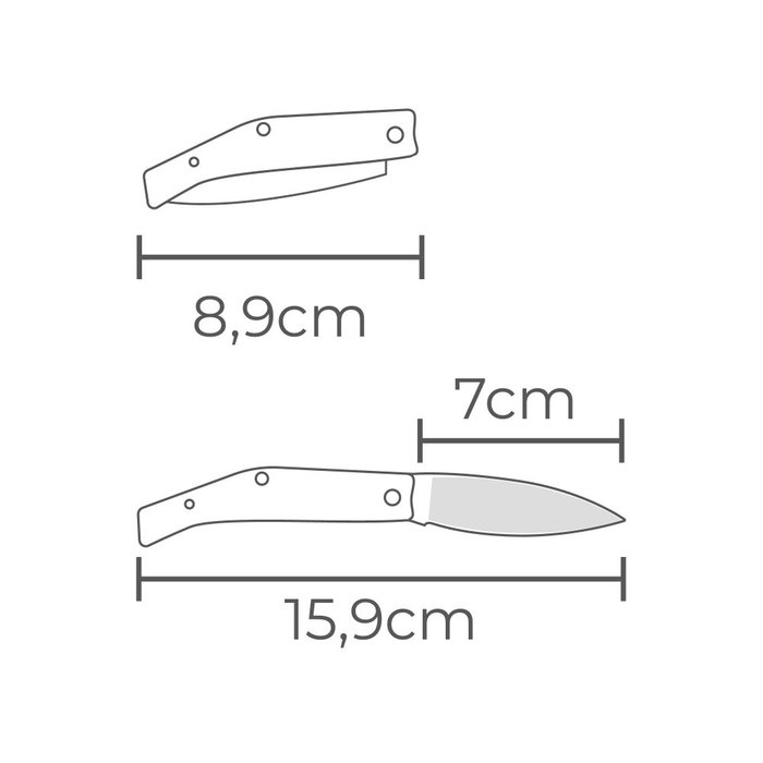Couteau EDM 08552 Acier inoxydable Plastique 15,9 cm