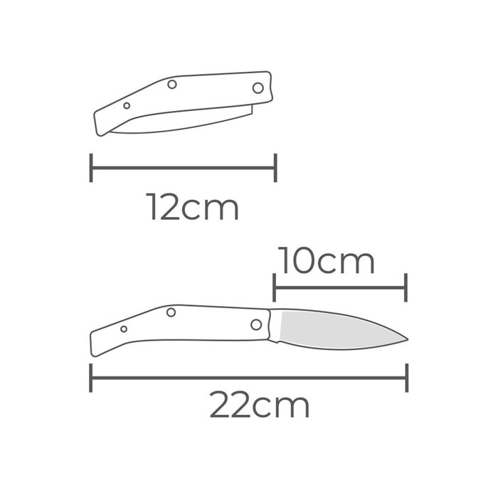 Edm Couteau pliable aneto avec manche en plastique, lame acier inox, 22 cm, marron Edm Couteau pliable aneto avec manche en plastique, lame acier inox, 22 cm, marron