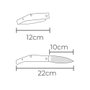 Edm Couteau pliable aneto avec manche en plastique, lame acier inox, 22 cm, marron