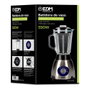 Edm Batteur mixeur verre 550 W 1,5 L inox chromé noir