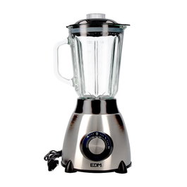 Edm Batteur mixeur verre 550 W 1,5 L inox chromé noir