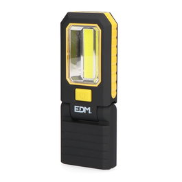 Edm Lampe torche LED XL Flex Work 150 lm + 3 mini LED 7 lm, avec crochet et aimant, 3 piles AAA incluses, IP20