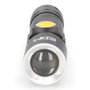 Edm Mini lampe torche LED zoom 1 LED 3W rechargeable USB 120lm 40lm flash noir IP44