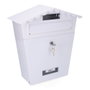 EDM Boîte aux lettres Classic en acier blanc 295 x 105 x 355 mm avec 2 clés
