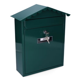 Edm Boîte aux lettres en acier modèle Tradition vert 260 x 90 x 355 mm