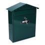 Edm Boîte aux lettres en acier modèle Tradition vert 260 x 90 x 355 mm