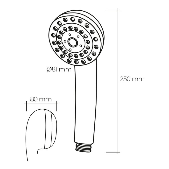 Pomme de douche EDM 01342 ABS Classique Chrome 8,1 x 8 x 25 cm Pomme de douche EDM 01342 ABS Classique Chrome 8,1 x 8 x 25 cm