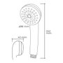 Edm Poignée de douche anticalcaire chromé 3 fonctions Ø9,8 x 4 x 24,2 cm ABS