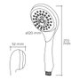 Edm Pompe de douche anticalcaire moderne 6 fonctions chromé ABS
