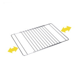 Sauvic Grille de four chromée extensible 38.5 à 55 x 31.5 cm acier inoxydable