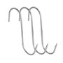 Sauvic Lot de 3 crochets de boucher en acier inoxydable 18/8, 18 cm