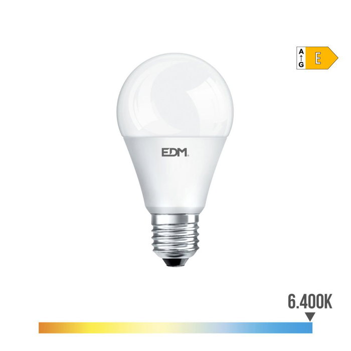 Edm Ampoule LED Standard E27 20W 2200lm 6400K Lumière Froide Ø6,5 x 12,4 cm Edm Ampoule LED Standard E27 20W 2200lm 6400K Lumière Froide Ø6,5 x 12,4 cm