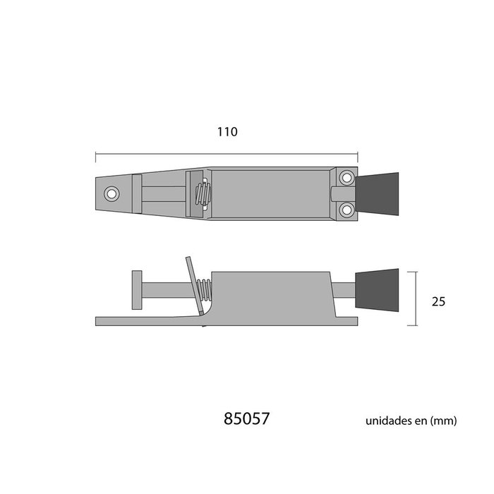 Frein de porte EDM 85057 Doré Acier 120 mm