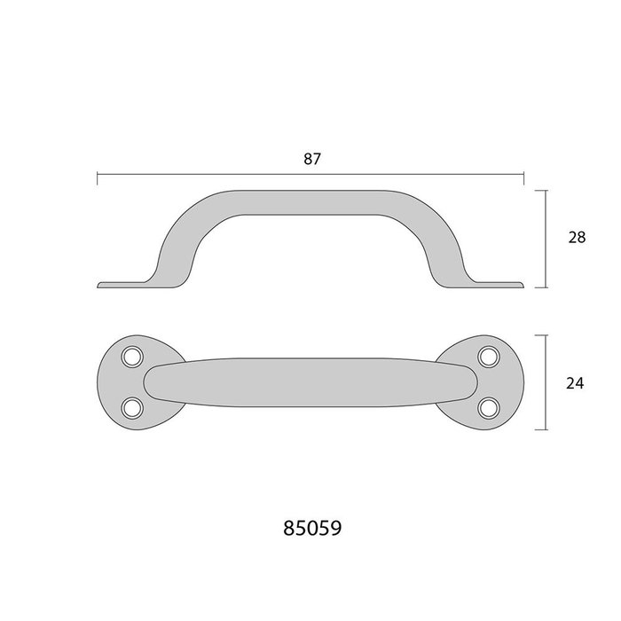 Edm Tirador de puerta de 87 mm, Cromado