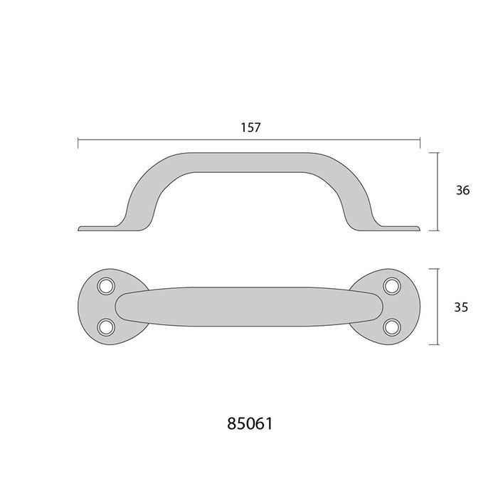 Edm Tirador de puerta de 155 mm chromé Edm Tirador de puerta de 155 mm chromé
