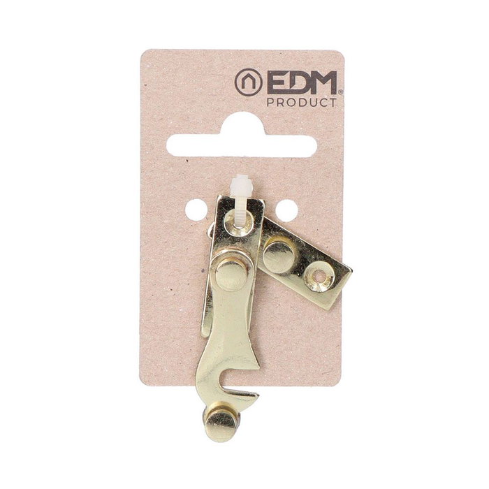 Edm Aldaba droite en acier finition laitonnée 40 x 35 mm Edm Aldaba droite en acier finition laitonnée 40 x 35 mm