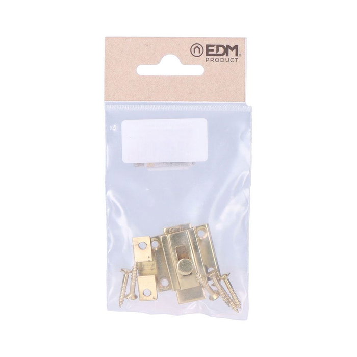 Loquet de porte EDM 85082 Doré Acier Laiton poli 25 mm 35 mm 25mm Broche Loquet de porte EDM 85082 Doré Acier Laiton poli 25 mm 35 mm 25mm Broche