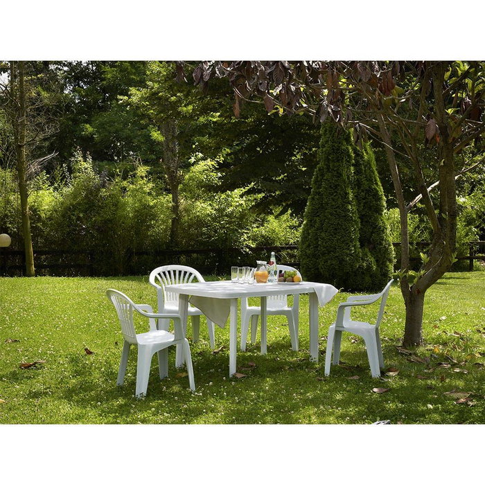 Table d'appoint IPAE Progarden 08330100 Blanc Résine (72 x 137 x 85 cm )
