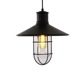 EDM Suspension métallique vintage noire E27