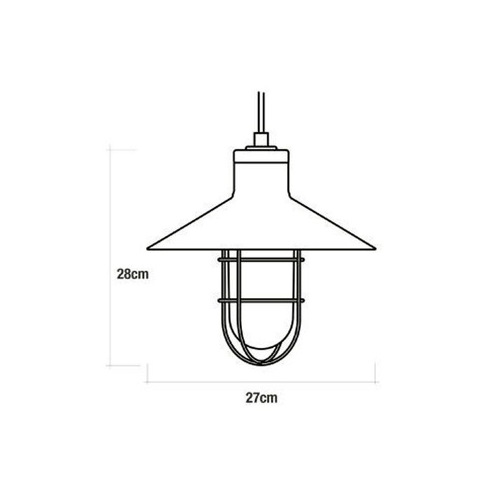 Edm Lampe de plafond métallique vintage E27 60W noir Ø27 x 28 cm intérieur Edm Lampe de plafond métallique vintage E27 60W noir Ø27 x 28 cm intérieur