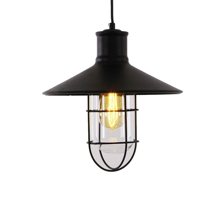 Edm Lampe de plafond métallique vintage E27 60W noir Ø27 x 28 cm intérieur Edm Lampe de plafond métallique vintage E27 60W noir Ø27 x 28 cm intérieur