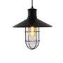 Edm Lampe de plafond métallique vintage E27 60W noir Ø27 x 28 cm intérieur
