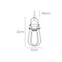 EDM Lampe de plafond suspendue vintage métal noir E27 60W Ø10 x 22 cm