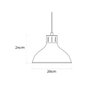 Edm Lampe de plafond vintage métal E27 60W noir Ø29 x 24 cm