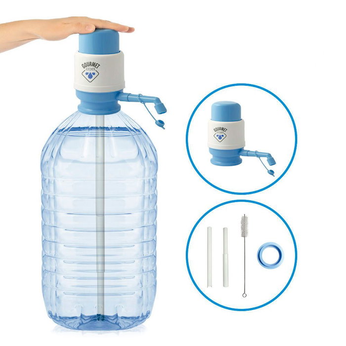 Distributeur d'eau Gourmet Kitchen Bleu Bleu/Blanc polypropylène Manuel Distributeur d'eau Gourmet Kitchen Bleu Bleu/Blanc polypropylène Manuel