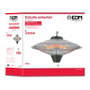 Edm 3 Potencias Estufa de Quartz pour Extérieur Plafond 2100 W Ajustable IP24