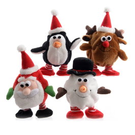 Poupée de Noël avec fonction répétition 13x10x16cm modèles assortis