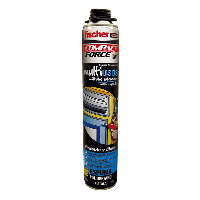 Fischer 700053 Mousse polyuréthane multiusage 700 ml pour isolation thermique et acoustique Fischer 700053 Mousse polyuréthane multiusage 700 ml pour isolation thermique et acoustique