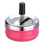Cendrier Excellent Houseware Avec couvercle Plaque Tournante Argenté Multicouleur métallique Acier inoxydable Ø 9,5 cm