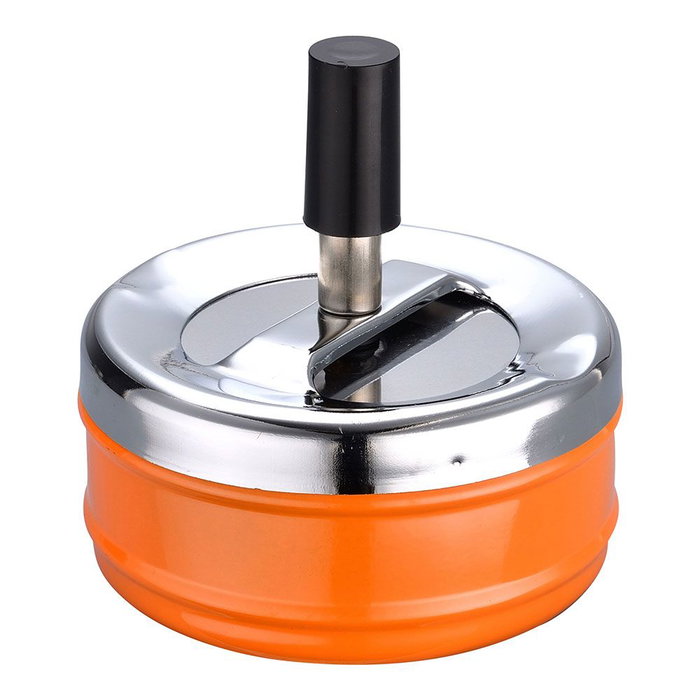 Cendrier Excellent Houseware Avec couvercle Plaque Tournante Argenté Multicouleur métallique Acier inoxydable Ø 9,5 cm