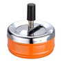 Cendrier Excellent Houseware Avec couvercle Plaque Tournante Argenté Multicouleur métallique Acier inoxydable Ø 9,5 cm