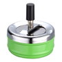 Cendrier Excellent Houseware Avec couvercle Plaque Tournante Argenté Multicouleur métallique Acier inoxydable Ø 9,5 cm