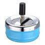 Cendrier Excellent Houseware Avec couvercle Plaque Tournante Argenté Multicouleur métallique Acier inoxydable Ø 9,5 cm