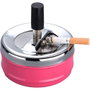 Cendrier Excellent Houseware Avec couvercle Plaque Tournante Argenté Multicouleur métallique Acier inoxydable Ø 9,5 cm