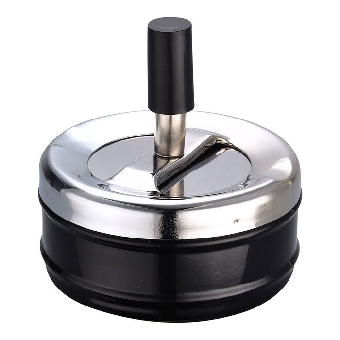 Cendrier Excellent Houseware Avec couvercle Plaque Tournante Argenté Multicouleur métallique Acier inoxydable Ø 9,5 cm