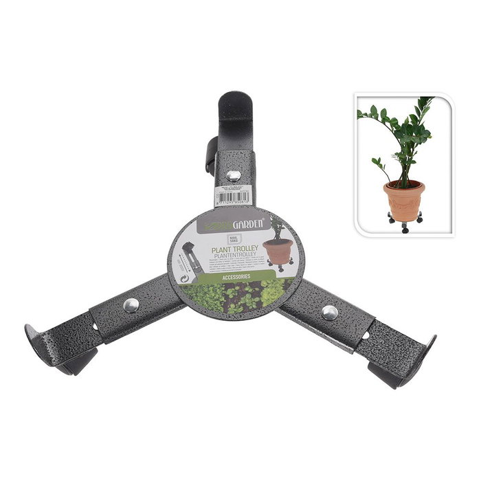 Support à roulettes pour pots de fleurs Réglable Gris Métal (30 cm) Support à roulettes pour pots de fleurs Réglable Gris Métal (30 cm)