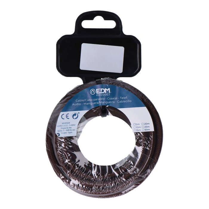 Câble EDM 11849 C20 Marron 2 x 0,75 mm 5 m Câble EDM 11849 C20 Marron 2 x 0,75 mm 5 m