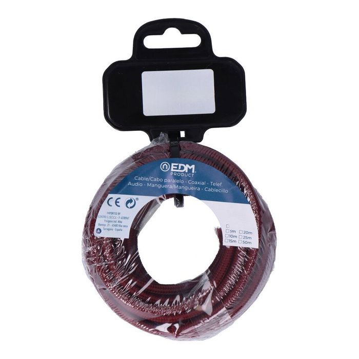 EDM Product Câble 11851 C08 Bordeaux 2 x 0,75 mm 5 m