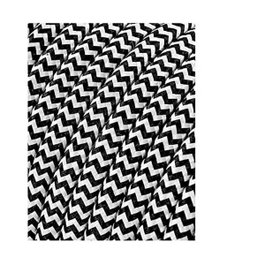 Edm Carreau de câble cordon tubulaire H03VV-F 2 x 0,75 mm² rallé noir/blanc, 5 m