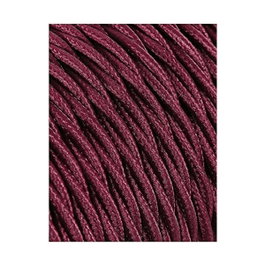 Edm Carrete de câble textile tressé H03VV-F 2 x 0,75 mm² burdeos, 5 m