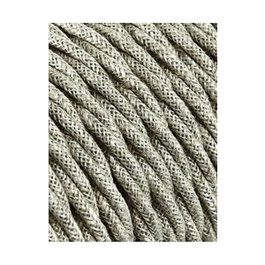 Edm Carreau de câble textile tressé H03VV-F 2 x 0,75 mm² lino, 5 m