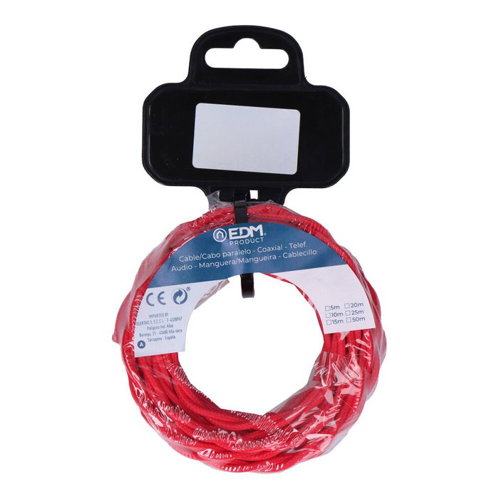 Câble EDM 11883 C62 Rouge 2 x 0,75 mm 5 m Câble EDM 11883 C62 Rouge 2 x 0,75 mm 5 m
